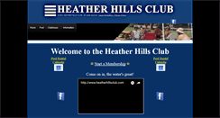 Desktop Screenshot of heatherhillsclub.com