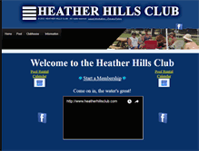 Tablet Screenshot of heatherhillsclub.com